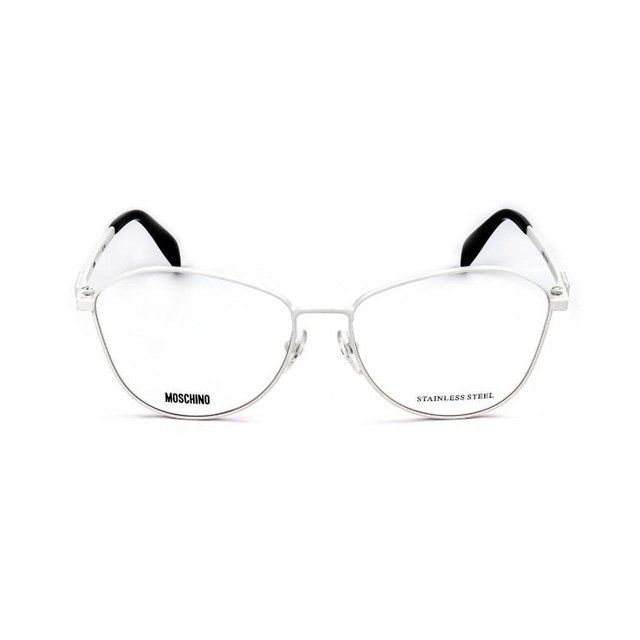 Leichte Metallfassung in Silber · Moschino