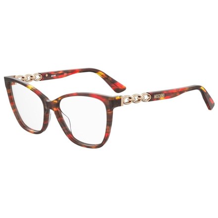 Gemusterte Katzenaugenform in Rot · Moschino