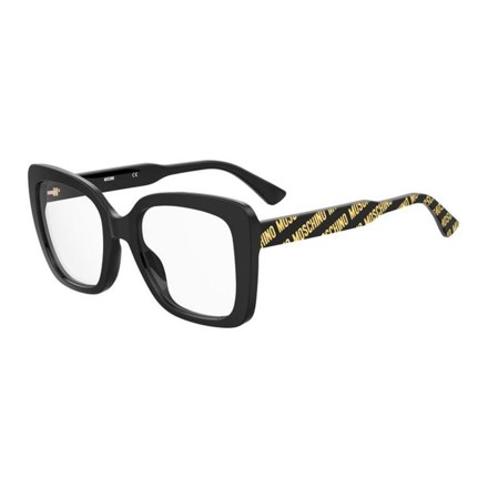 Eckform in Schwarz mit gemusterten Bügeln · Moschino
