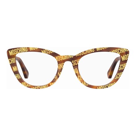 Schmetterlingsform in gestreiftem Gelb-Havanna · Moschino