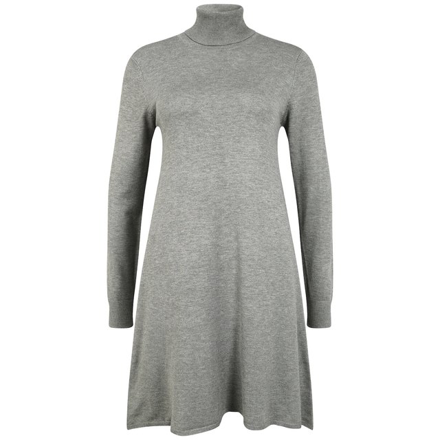 OXMO Strickkleid, hellgrau