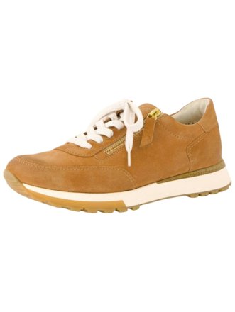 Paul Green Velours-Sneaker, cognac