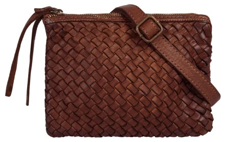 Samantha Look Umhängetasche aus Leder, cognac