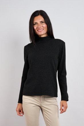 Seidel Moden Rollkragenpullover, schwarz