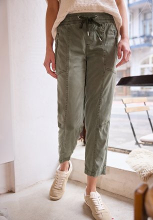 Street One Cargohose Middle Waist, khaki
