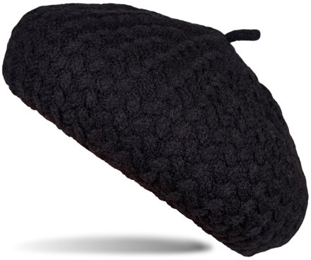 styleBREAKER Baskenmütze, schwarz
