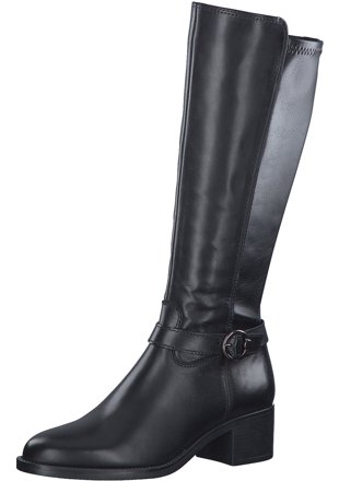 Tamaris Stiefel mit schmalem Schaft, schwarz