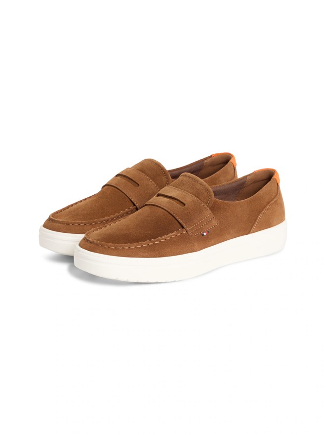 Tommy Hilfiger Loafer aus Veloursleder, braun