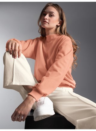 Trigema Oversize-Sweatshirt, apricot
