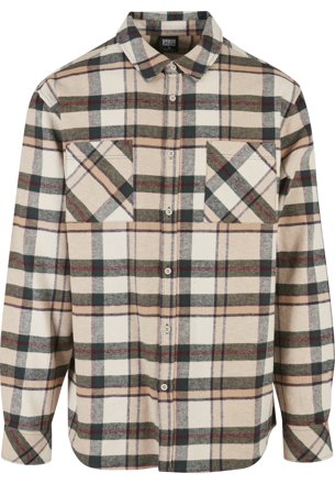 Urban Classics Checked Mountain Shirt, creme-schwarz