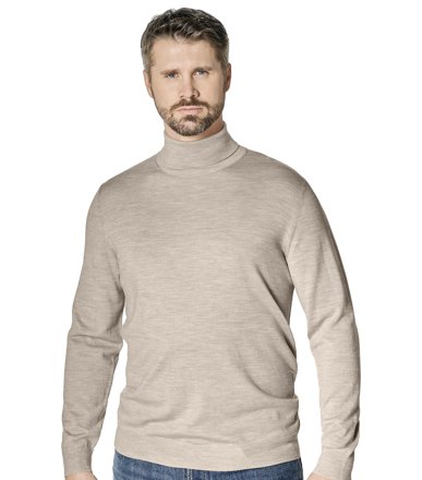 VENTI Rollkragenpullover uni, creme