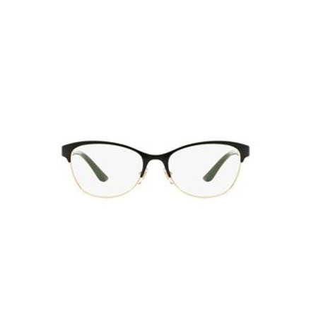 Halbrandlose Fassung in Schwarz und Gold · Versace